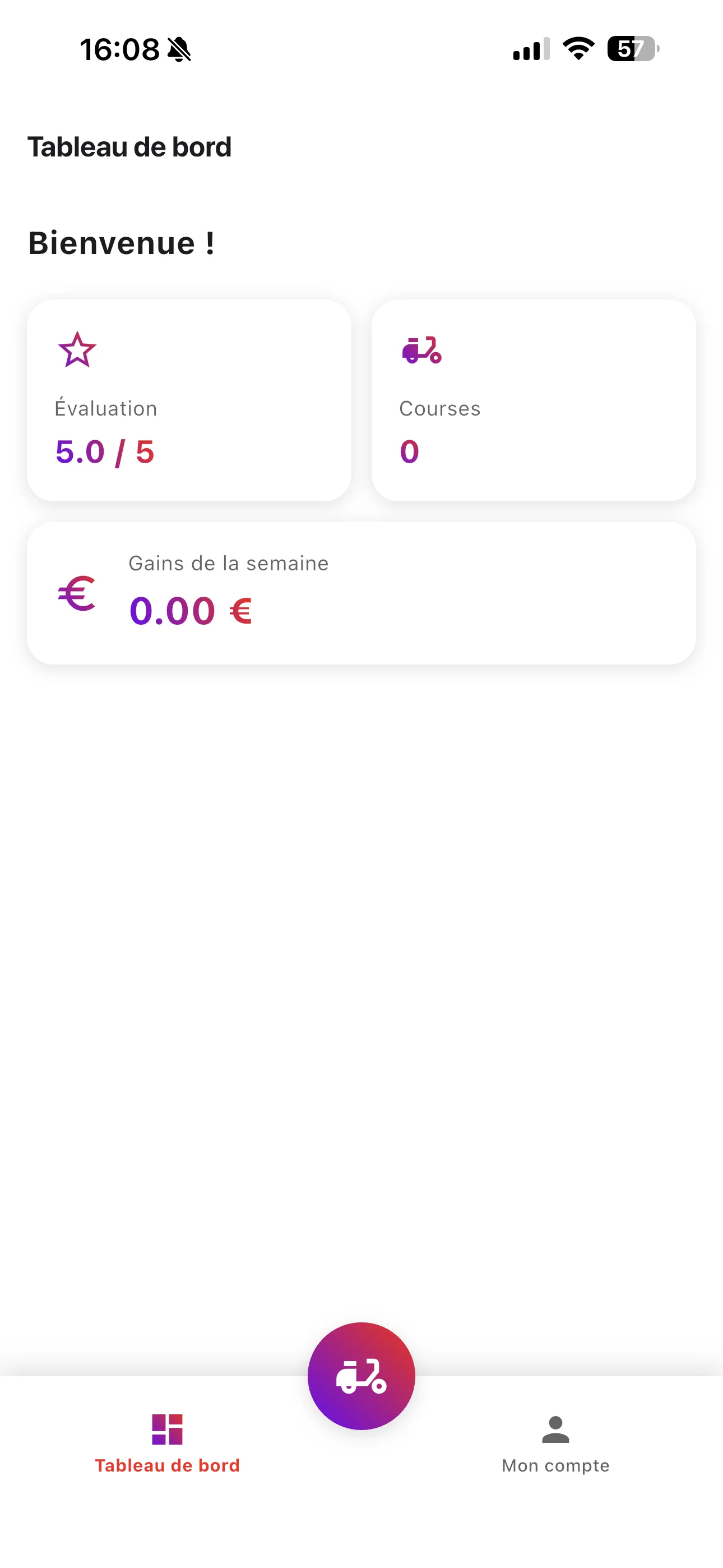 Application livreur AllDrop, navigation et itinéraire